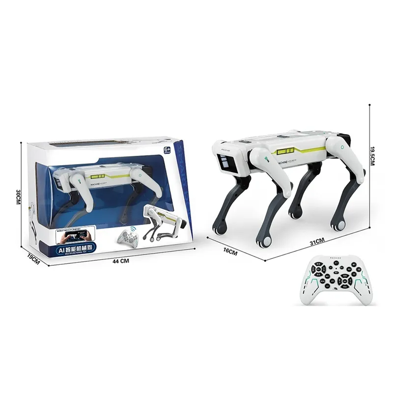 (THPE) AI Robot Intelligent Machine Dog Voice Dialogue AI Robot Phone Remote Control Programming Singing Dancing Machine Dog Kids Toys