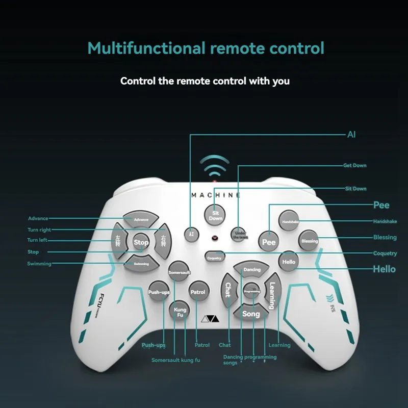 (THPE) AI Robot Intelligent Machine Dog Voice Dialogue AI Robot Phone Remote Control Programming Singing Dancing Machine Dog Kids Toys